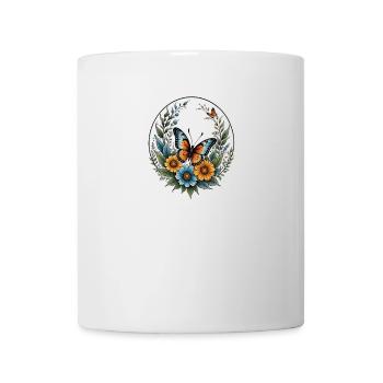 Butterfly Floral Circle - Mug - white - Front