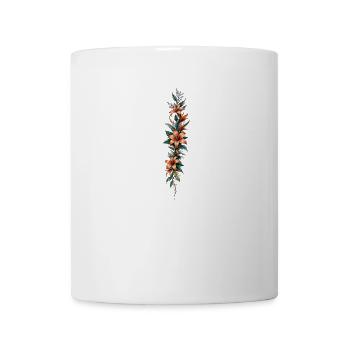 Vertikale Lilienblüte - Tasse - Weiß - Vorne