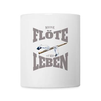 Querflöte - Meine Flöte ist mein Leben - Tasse - Weiß - Vorne