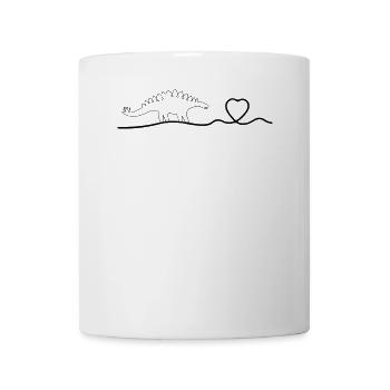 Dinosaur Stegosaurus Dinosaur Heartbeat Dino - Tasse - Weiß - Vorne