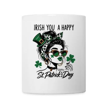 Irlandais Vous Une Fille Heureuse De La Saint-Patrick - Mug blanc - blanc - Devant