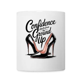 La confiance commence à partir de la base jusqu’aux talons hauts - Mug blanc - blanc - Devant