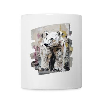 Polar Bear Graffiti Sprayer - Mug - white - Front