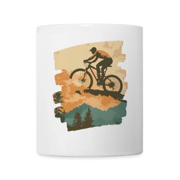 Vététistes VTT Montagne Cyclisme - Mug blanc - blanc - Devant