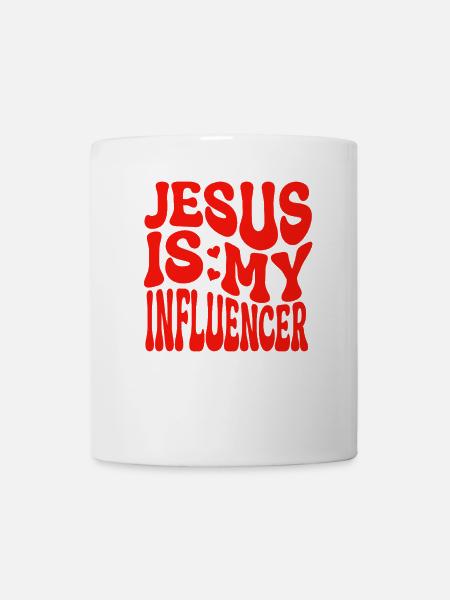 Jesus Ist mein Influencer - Christlicher Glaube - Tasse - Weiß