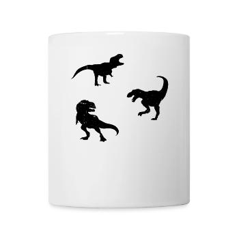Silhouette Dinosaure T-Rex Dino - Mug blanc - blanc - Devant