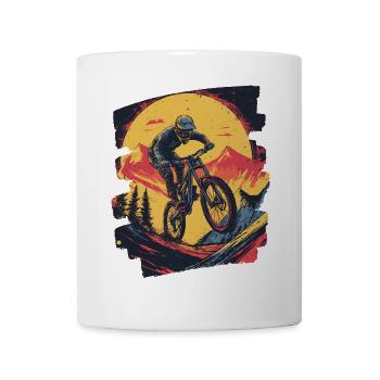 Vététistes Descente Montagne Cyclisme - Mug blanc - blanc - Devant