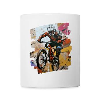 Vététistes Descente Montagne Cyclisme - Mug blanc - blanc - Devant