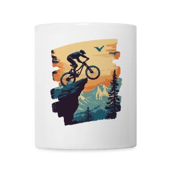 Vététistes Descente Montagne Cyclisme - Mug blanc - blanc - Devant