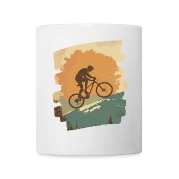 Vététistes Descente Montagne Cyclisme - Mug blanc - blanc - Devant