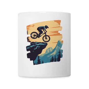 Vététistes Descente Montagne Cyclisme - Mug blanc - blanc - Devant