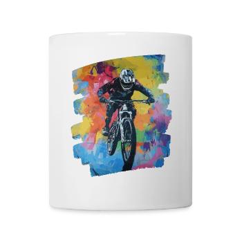Vététistes Descente Montagne Cyclisme - Mug blanc - blanc - Devant