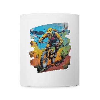 Vététistes Descente Montagne Cyclisme - Mug blanc - blanc - Devant