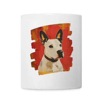 Bullterrier Kampfhund Hunderasse - Tasse - Weiß - Vorne