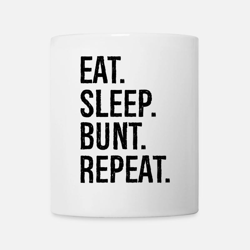 eat sleep bunt repeat - Mug - white