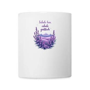Lavendel Dankbarkeit Berg - Tasse - Weiß - Vorne