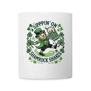 Sippin' On Shamrock Shakes St. Patricks Day Freude - Tasse - Weiß - Vorne