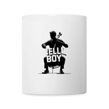 Violoncelle Garçon Silhouette Violoncelle - Mug blanc - blanc - Devant