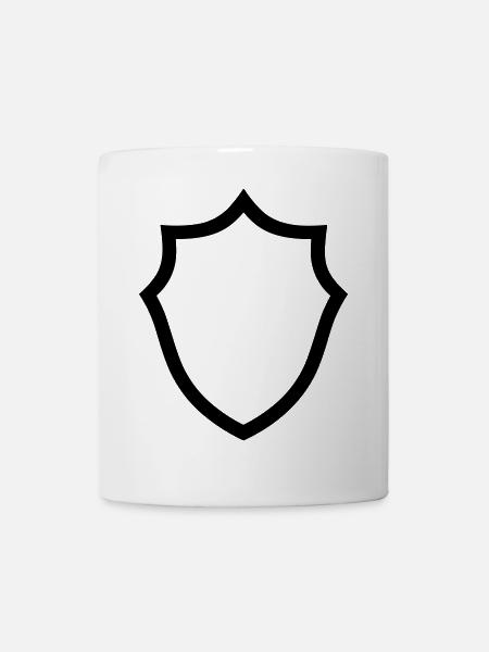 Schild - Tasse - Weiß