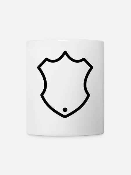 Schild - Tasse - Weiß