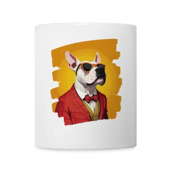 Bullterrier Kampfhund Hunderasse - Tasse - Weiß - Vorne