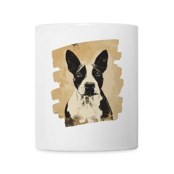 Bullterrier Kampfhund Hunderasse - Tasse - Weiß - Vorne