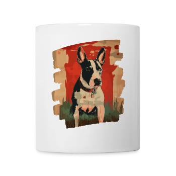 Bullterrier Kampfhund Hunderasse - Tasse - Weiß - Vorne
