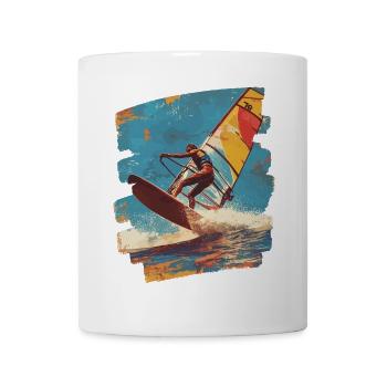 Véliplanchistes Planche à voile Surf Sports nautiques - Mug blanc - blanc - Devant