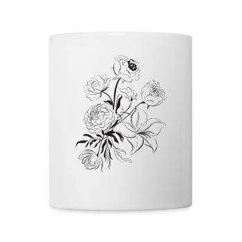 Illustration de bouquet pour les amoureux de la nature - Mug blanc - blanc - Devant