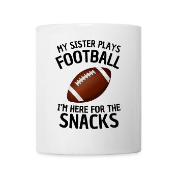 Football Schwester Fan Spruch - Tasse - Weiß - Vorne