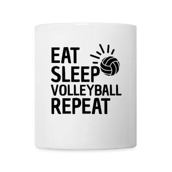 Eat Sleep Volleyball Repeat Volleyballer - Tasse - Weiß - Vorne