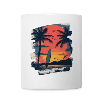 Plage d’Hawaï - Mug blanc - blanc - Devant