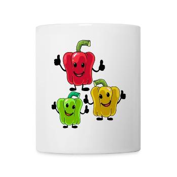 Paprika Gemüse Vegetarisch - Tasse - Weiß - Vorne