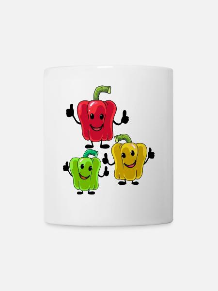 Paprika Gemüse Vegetarisch - Tasse - Weiß