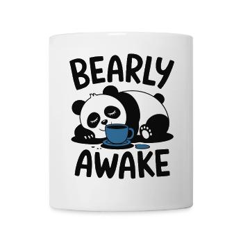 Schläfriger Panda Früh Wach Kaffee Humor - Tasse - Weiß - Vorne