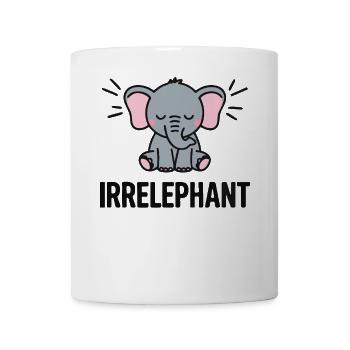 Irrelephant Lustiger Elefant Wortspiel Niedliches Tier - Tasse - Weiß - Vorne