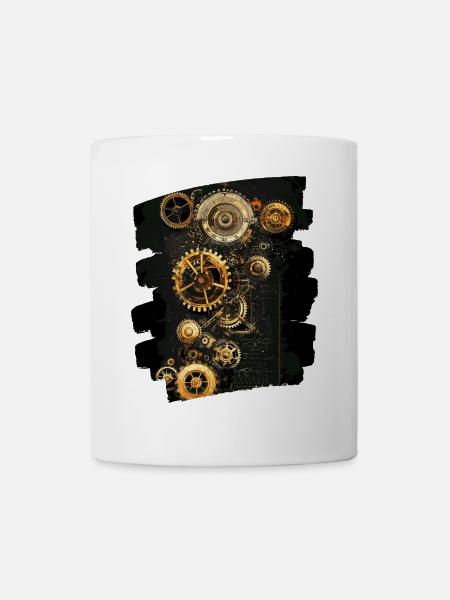 Steampunk Uhrwerk - Tasse - Weiß