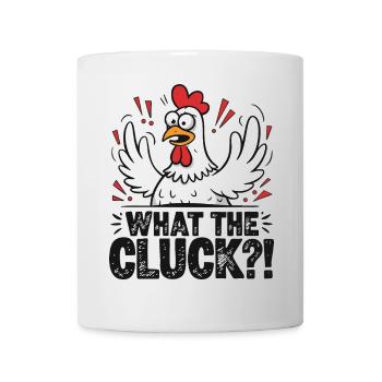 Was zum Teufel?! Chicken Cartoon Tee - Tasse - Weiß - Vorne