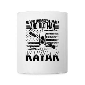 Never Underestimate An Old Man With a Kayak - Mug - white - Front