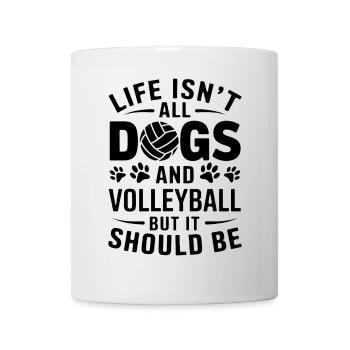 Volleyball Spruch Hunde Lustig Volleyball Geschenk - Tasse - Weiß - Vorne