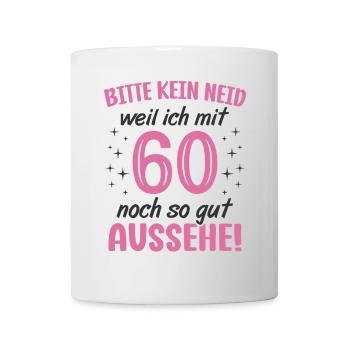 60. Geburtstag 60 Jahre Geburtstagsgeschenk Frauen - Tasse - Weiß - Vorne