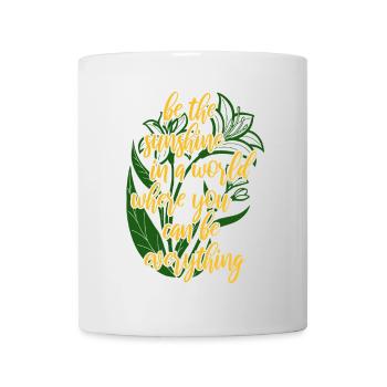 Blumen - Frühling - Soyez le soleil - Spruch - Mug blanc - blanc - Devant
