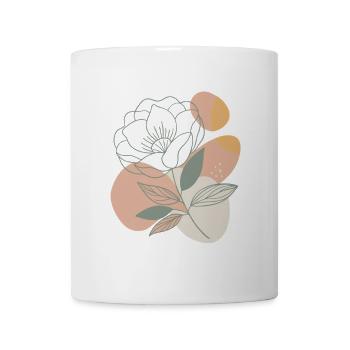Blumen - Frühling - Sommer - Spruch - Tasse - Weiß - Vorne