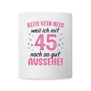 45. Geburtstag 45 Jahre Geburtstagsgeschenk Frauen - Tasse - Weiß - Vorne