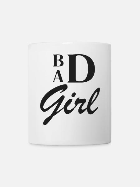 Bad Girl schwarz - Tasse - Weiß