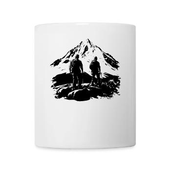Gipfelsteigen: Bergsteigen in den Alpen - Outdoor - Tasse - Weiß - Vorne