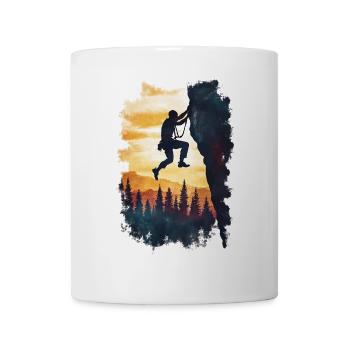 Climber Silhouette: At the limit in the Alps - Mug - white - Front