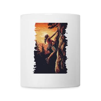 Klettern in den Alpen: Amour Fels Sonnenuntergang - Tasse - Weiß - Vorne