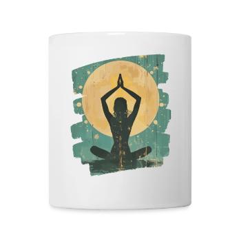 Yoga Namaste Meditation - Tasse - Weiß - Vorne