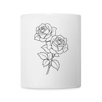 Roses - Fleurs - Fleurs - Dicton - Mug blanc - blanc - Devant